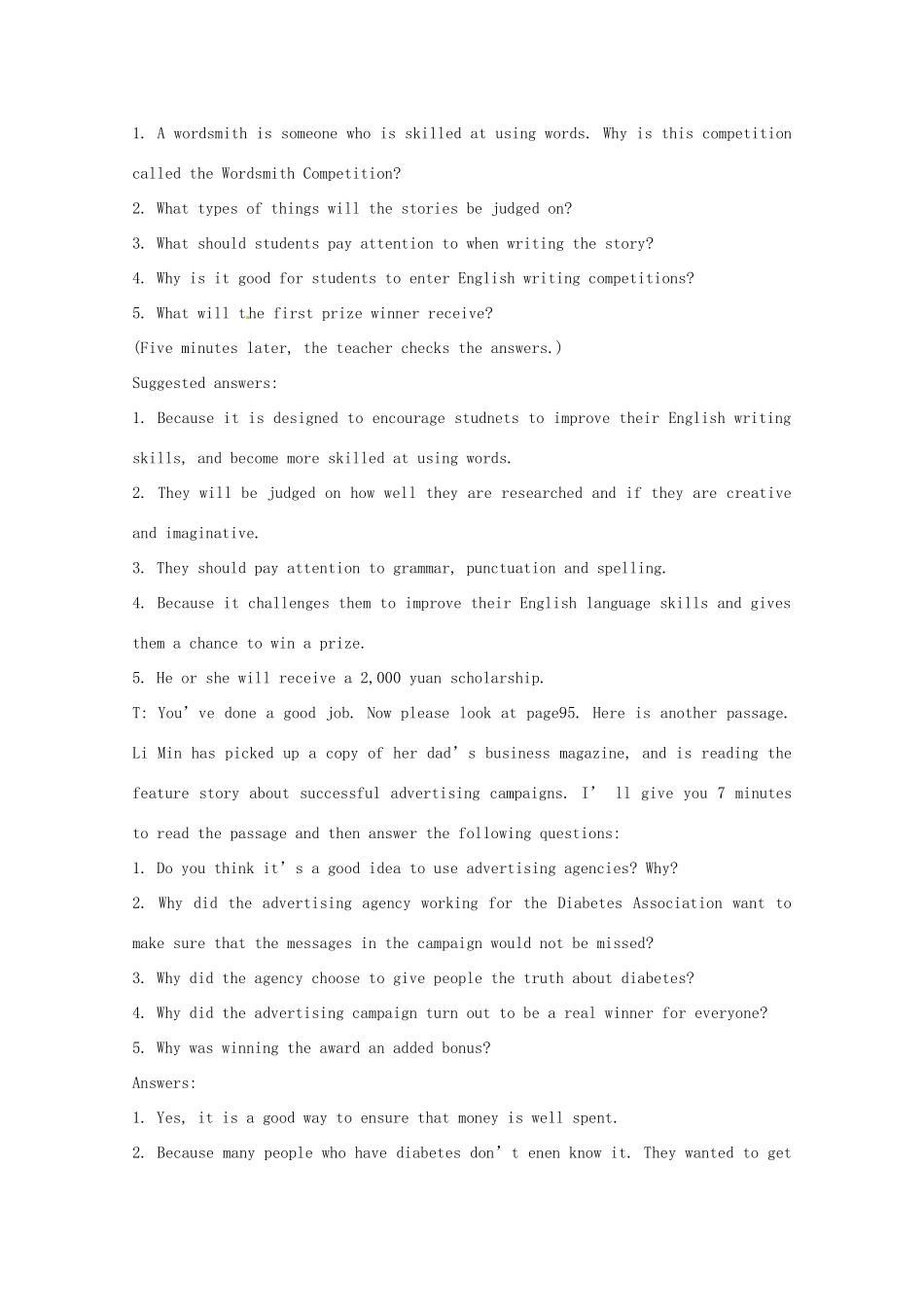 高中英语 Unit1 Reading（2）教案 译林牛津版必修4_第2页