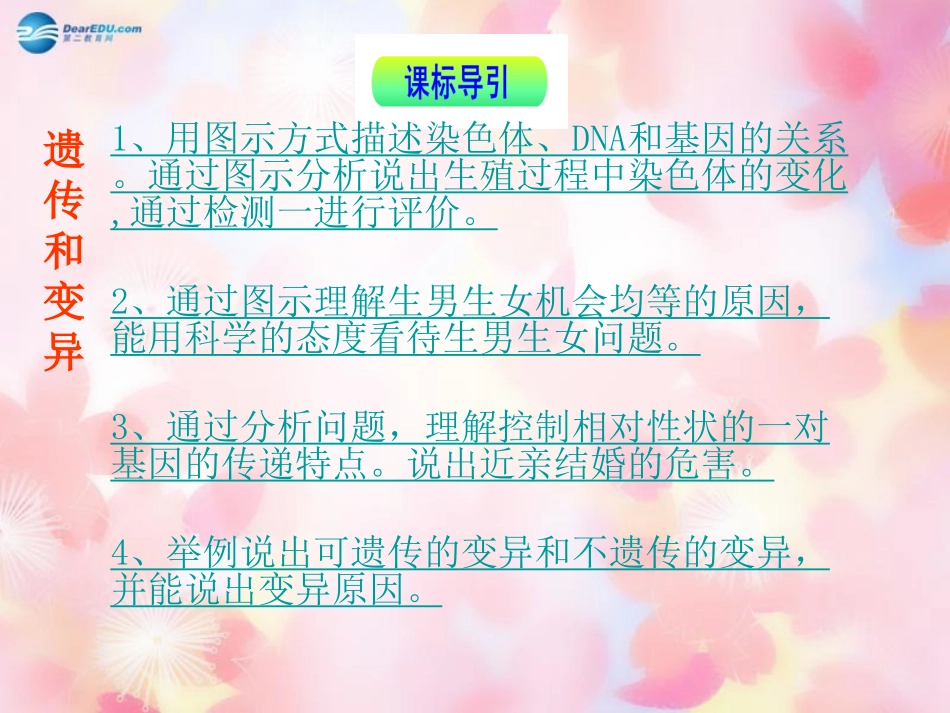 山东省泰安市新泰八年级生物下册 第二章 生物的遗传与变异复习课件 新人教版_第2页