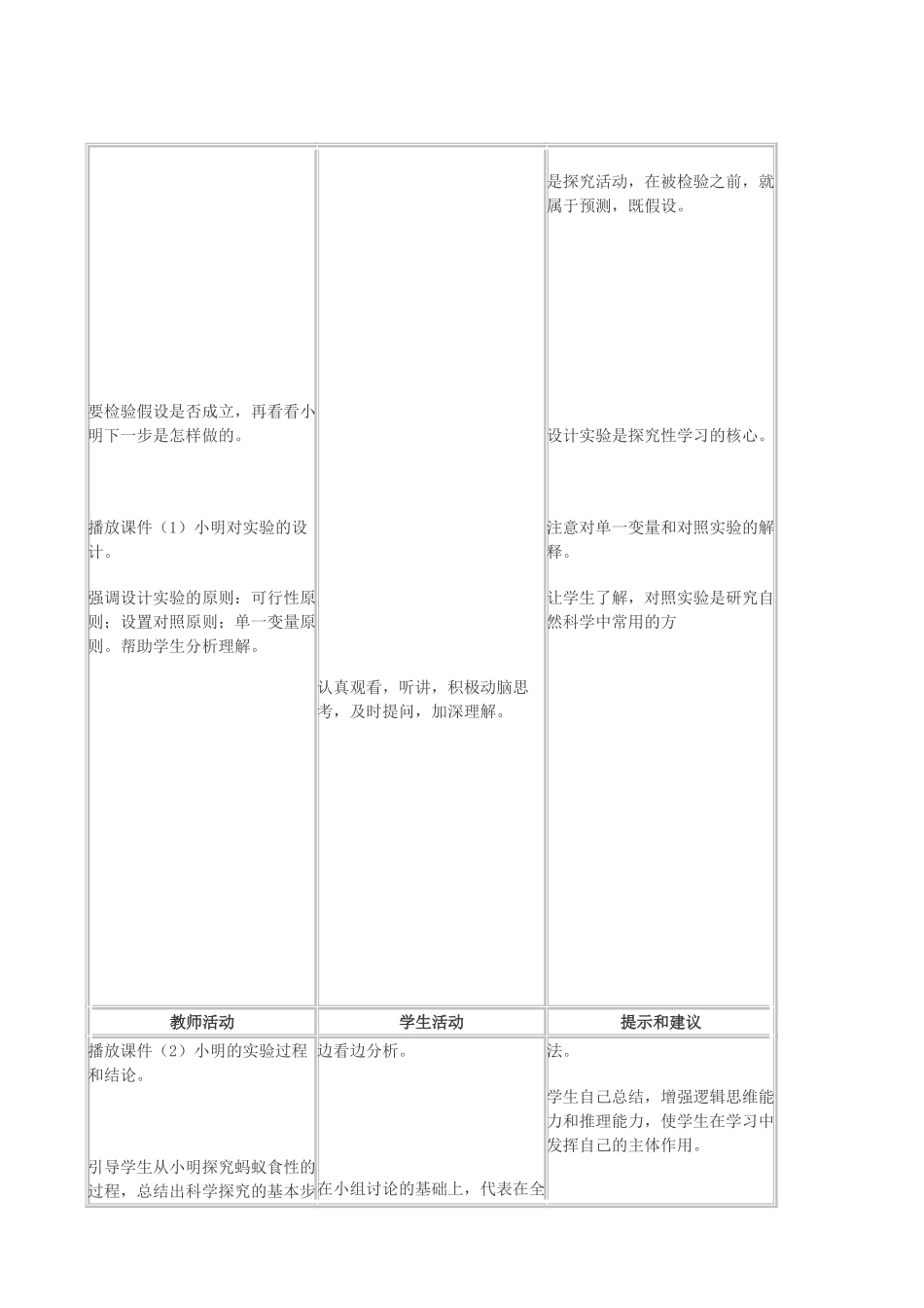七年级生物上册《1.5 学习探究》教案1 翼教版_第3页