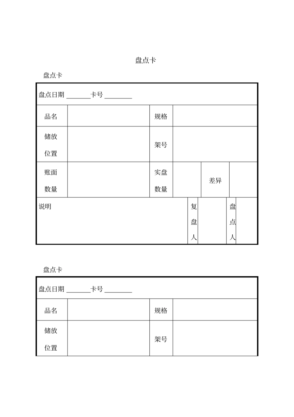 (仓库管理套表)仓库表格大全_第2页