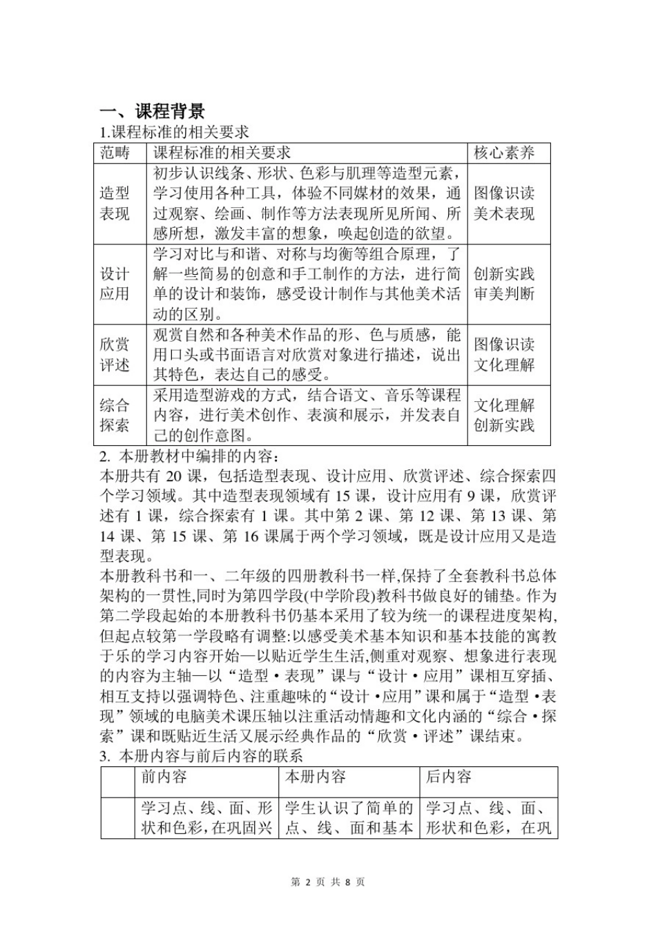 三年级美术上册课程纲要_第2页