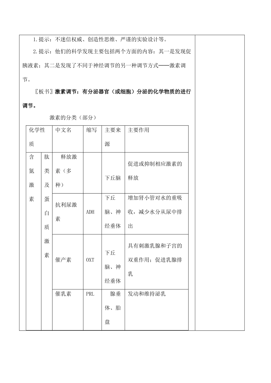 高二生物 必修3 通过激素的调节（第一课时）_第2页