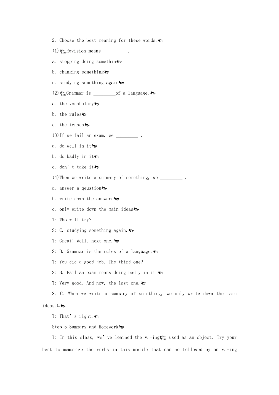 高中英语 Module 2 4th period教案 外研版必修1_第3页