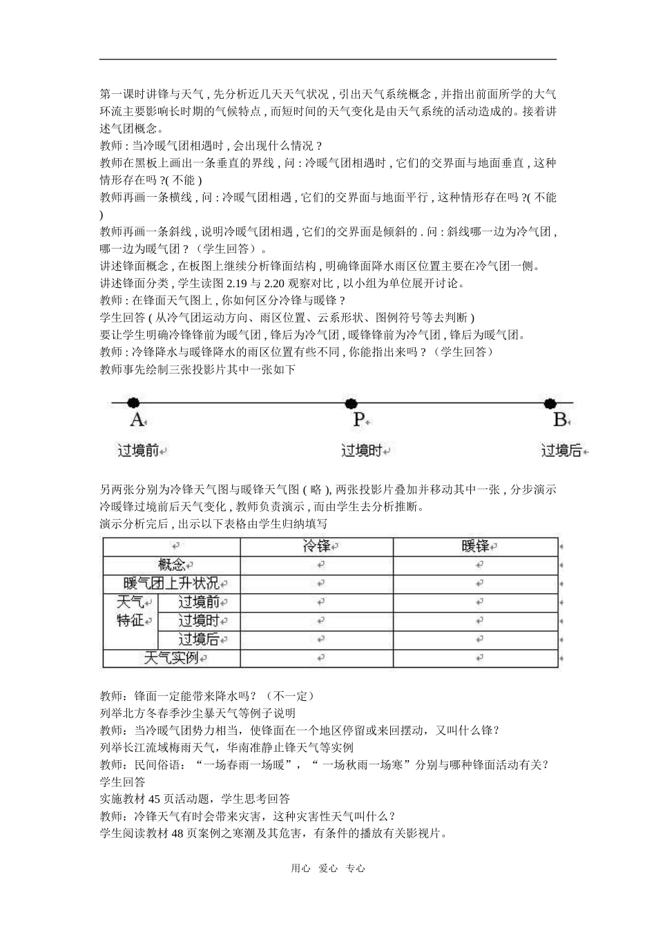 第二节“常见天气系统” 示范教案(湘教版必修一)_第2页