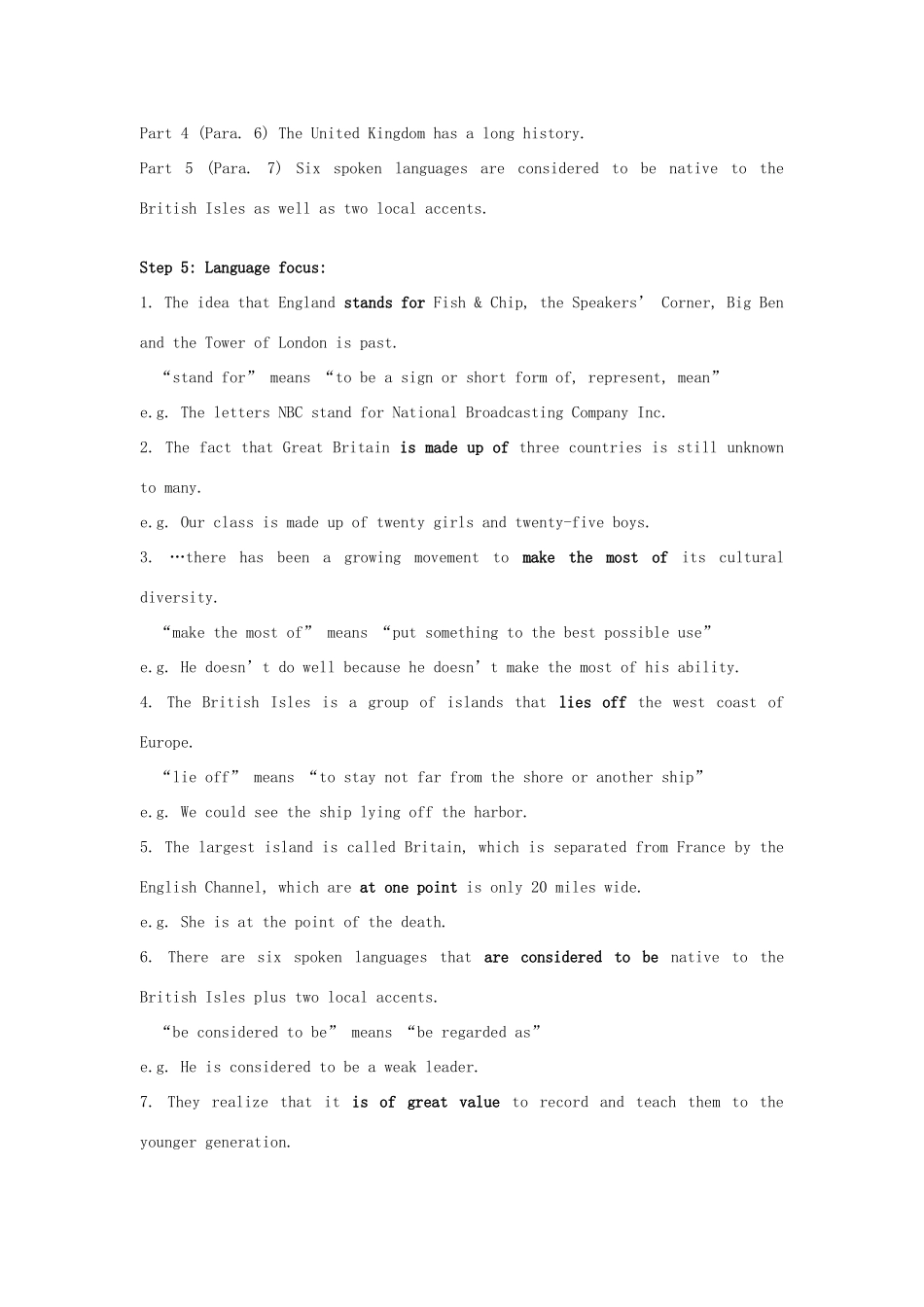 高考英语 Unit 5 the british isles-Reading教案 大纲人教版_第3页