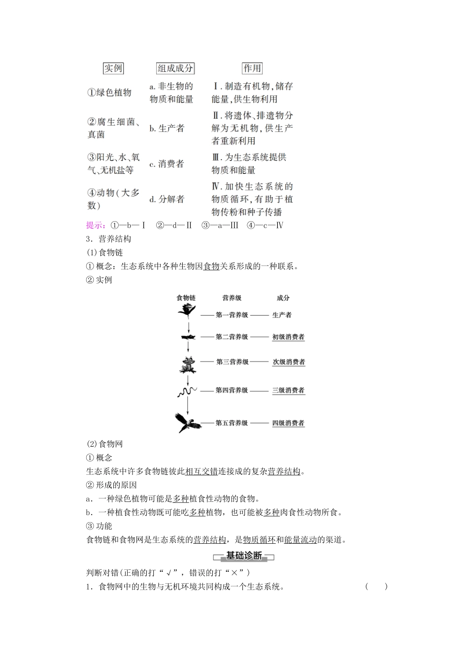 高中生物 第5章 生态系统及其稳定性 第1节 生态系统的结构教案 新人教版必修3-新人教版高中必修3生物教案_第2页