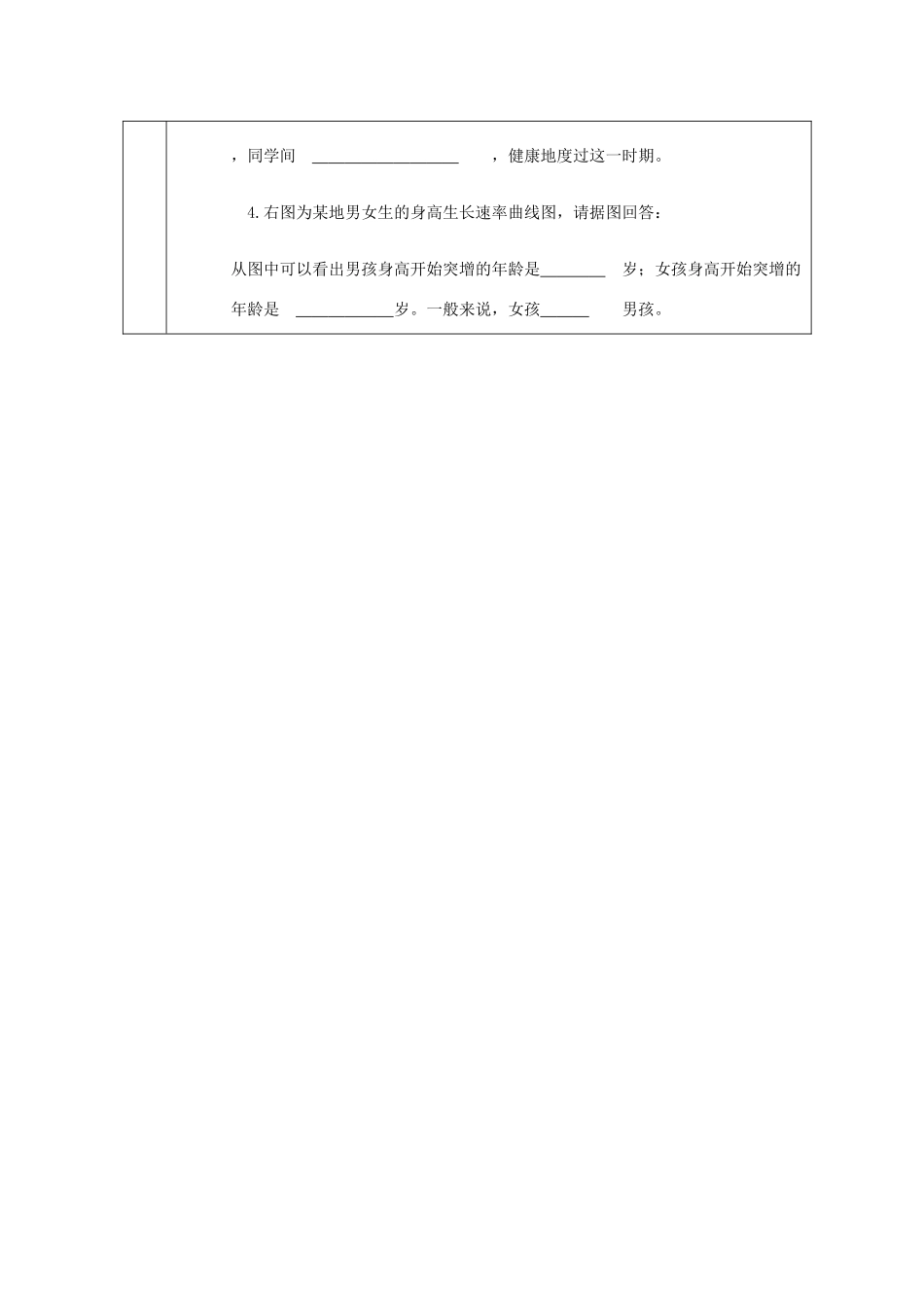 山东省龙口市诸由观镇诸由中学七年级生物下册 1.3 青春期复习教案 新人教版_第3页