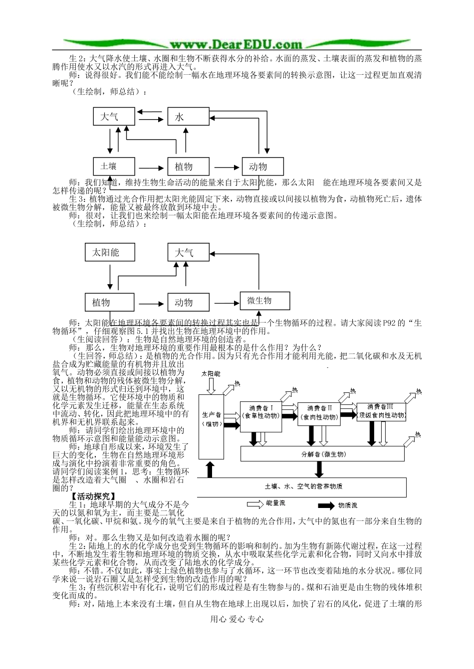 高中地理第五章第一节自然地理环境的整体性教案1新课标 人教版 必修1_第2页