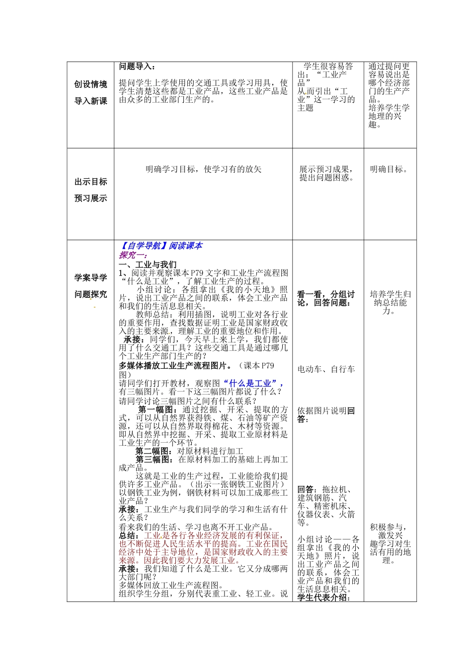 山东省枣庄市峄城区吴林街道中学八年级地理上册 4-2 持续协调发展工业（第1课时）教案 商务星球版_第2页