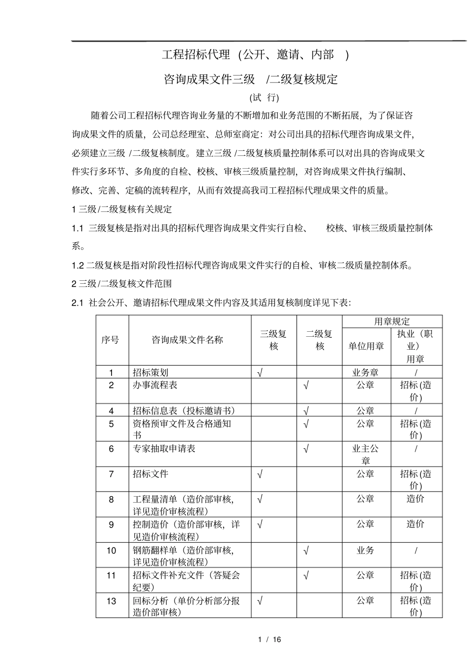 招标代理三级复核有关规定_第1页
