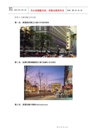 【房地产精品资料】世界十大商业街