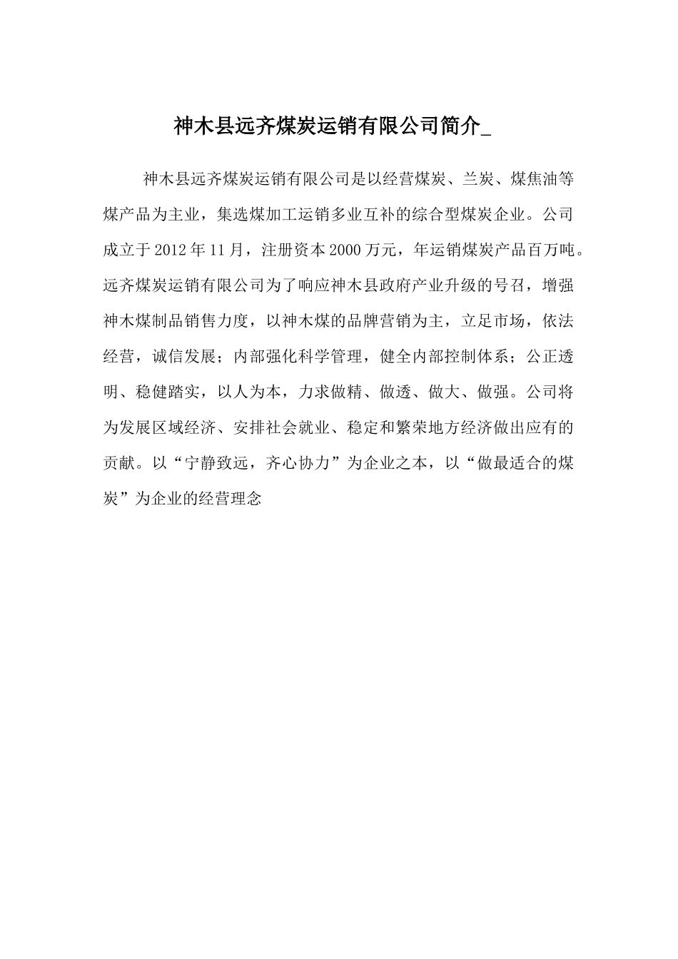 XXXX年神木县远齐煤炭公司制度汇编_第3页