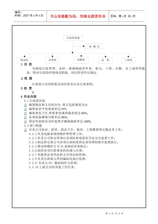 【企业管理】7行政部职位说明书