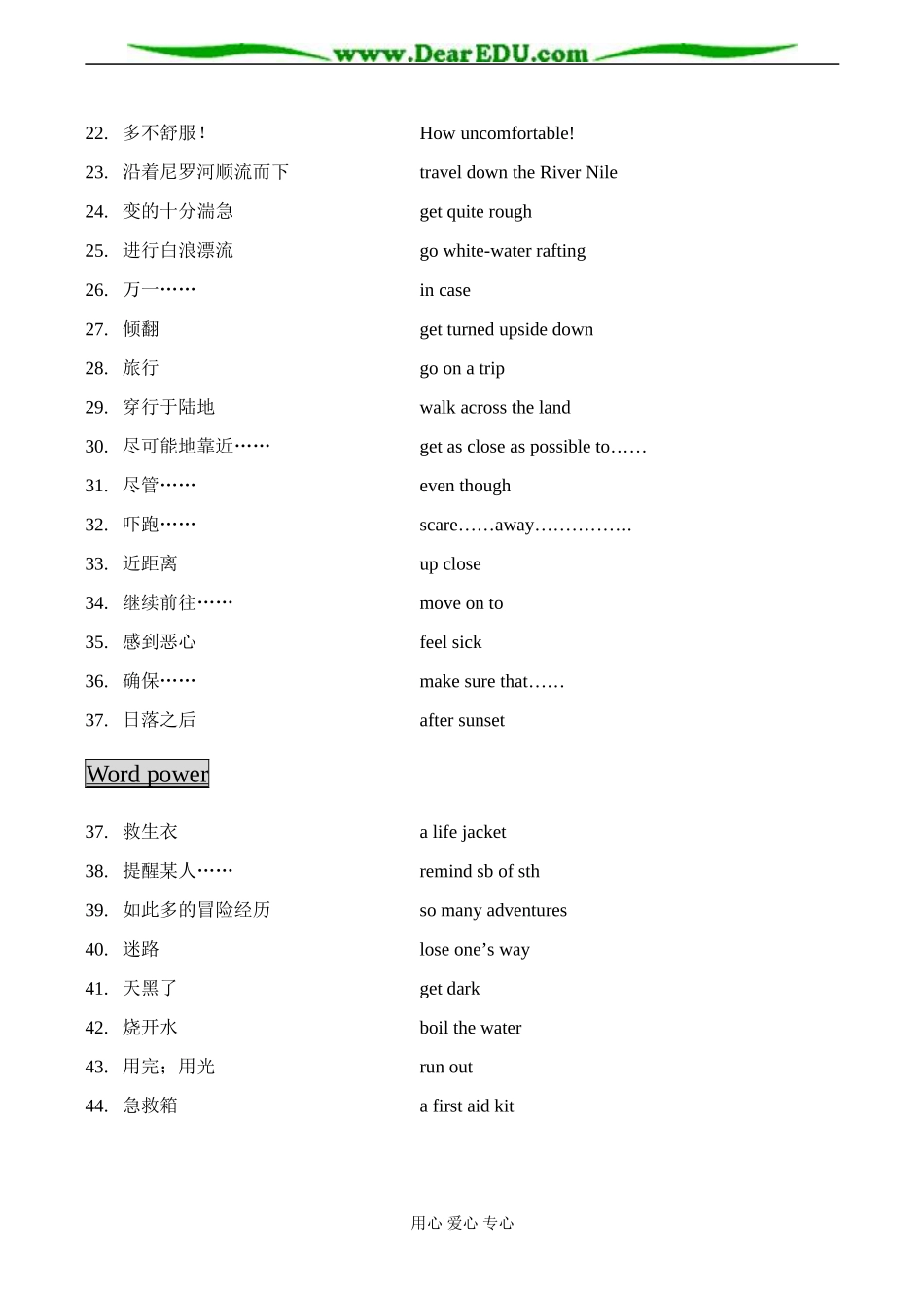 高一英语 Unit 2 Wish you were here Phrase collecting_第2页