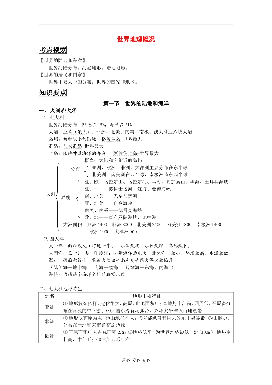 高中地理 区域复习必备精品世界地理全套教案_第1页
