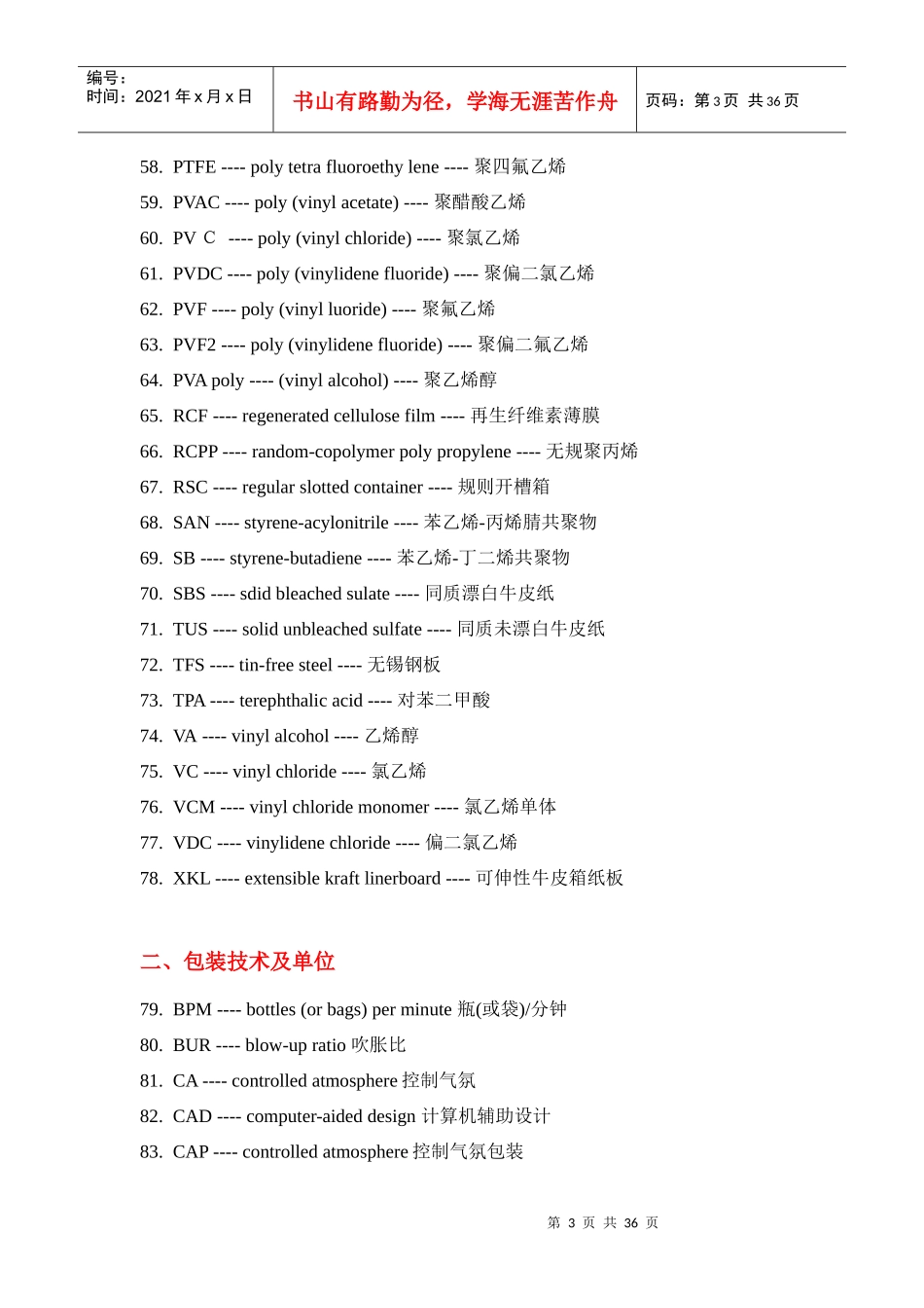 包装印刷轻工印刷缩略语_第3页