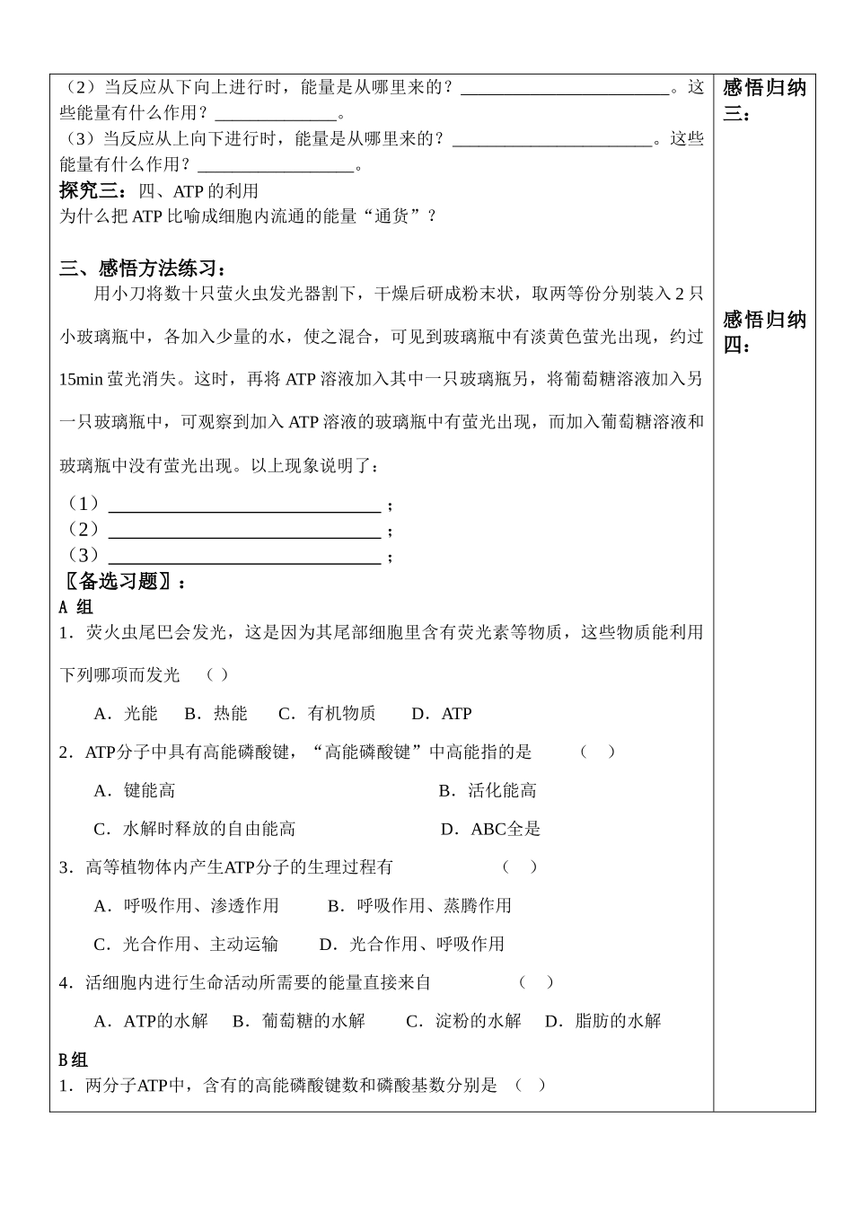高中生物《细胞的能量通货--ATP》教案5_第3页