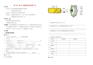 高中生物 第一章 第二节 细胞的多样性和统一性教案 新人教版必修1