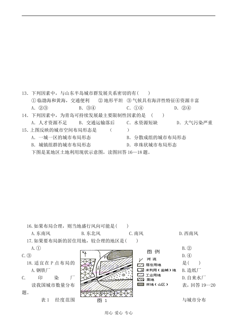 高中地理 第二章 城乡合理布局与协调发展人教版选修4_第3页