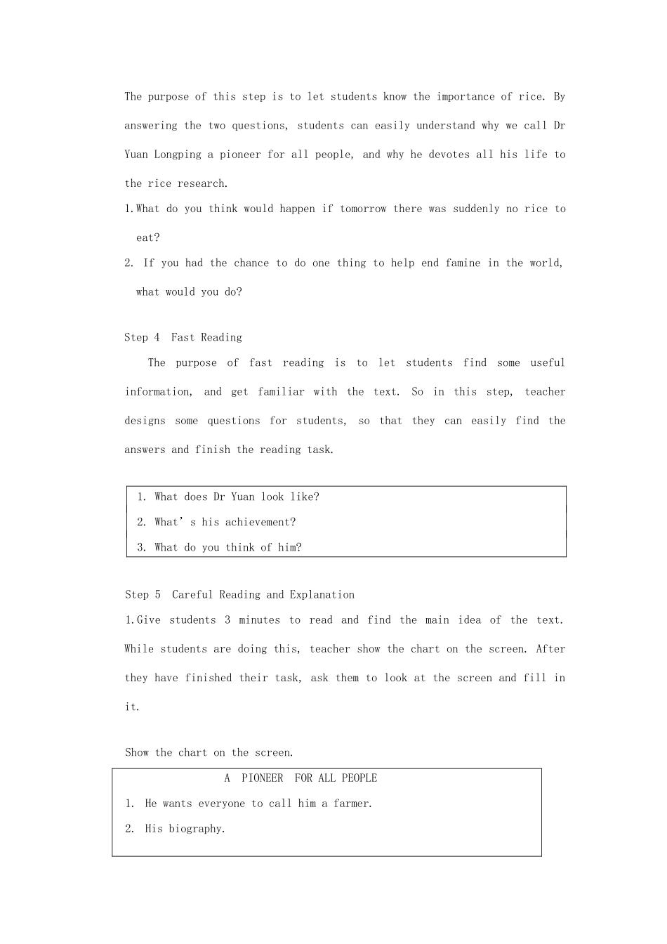 高中英语 Unit 2《Working the land》教案（3） 新人教版必修4_第3页