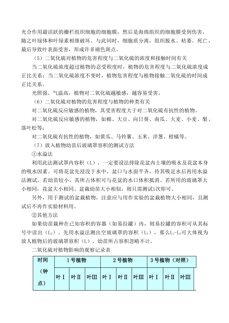 高中生物实验十二 观察SO2对植物的影响旧人教必修2_第3页