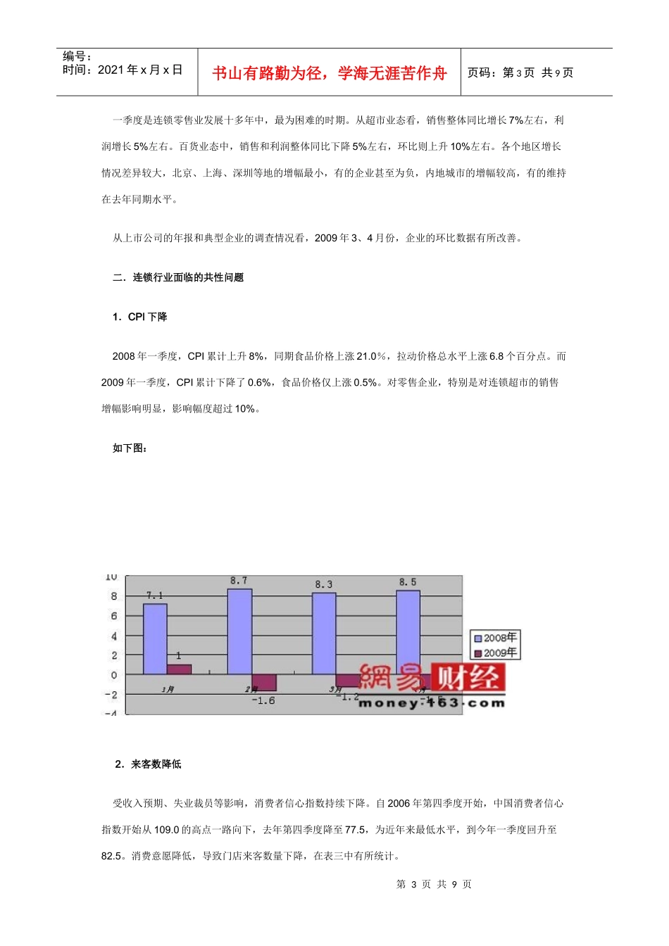 中国连锁零售企业经营状况分析报告(08-09)_第3页