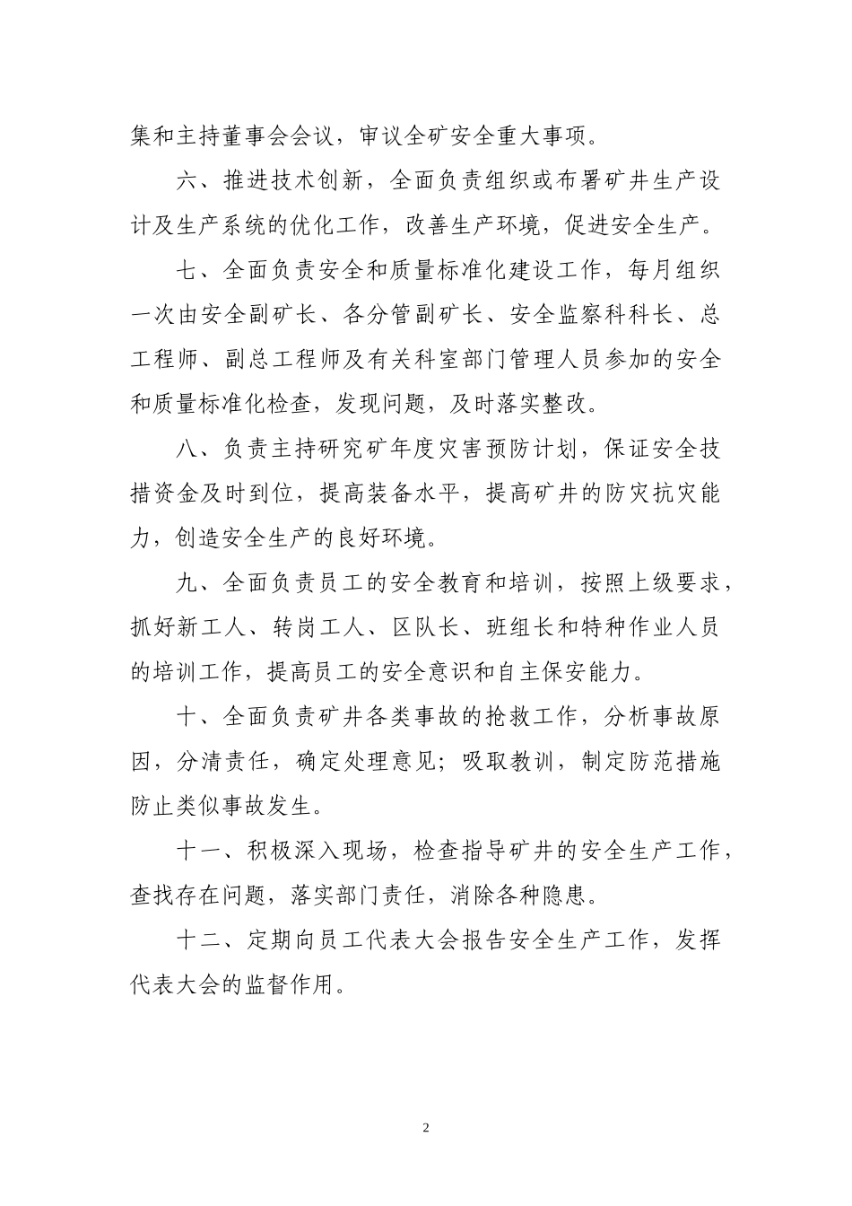 X年各职能安全质量标准化工作岗位责任制_第2页