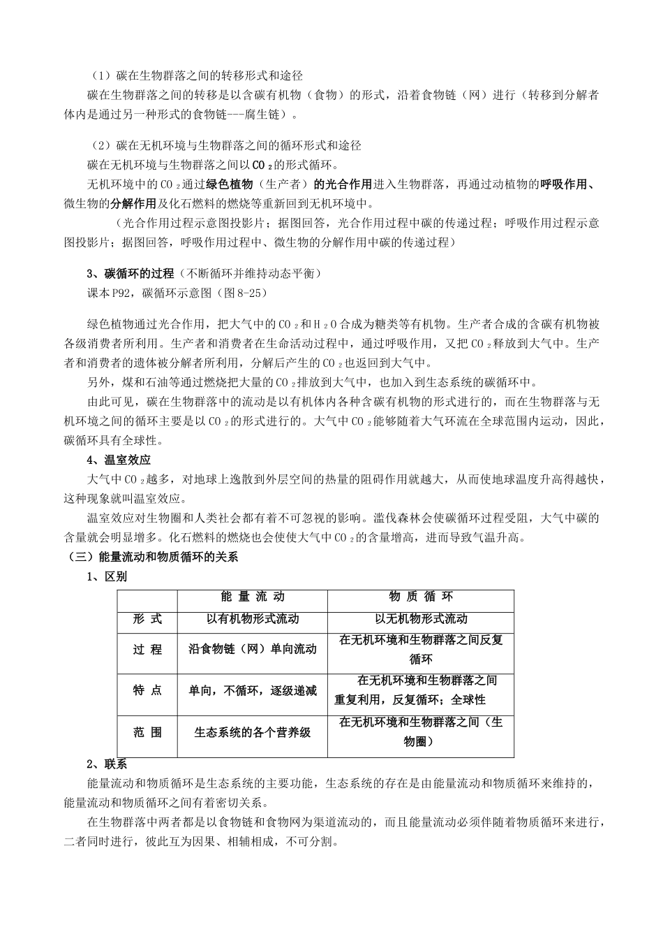 高中生物生态系统 生态系统的物质循环教案 旧人教 必修2_第2页