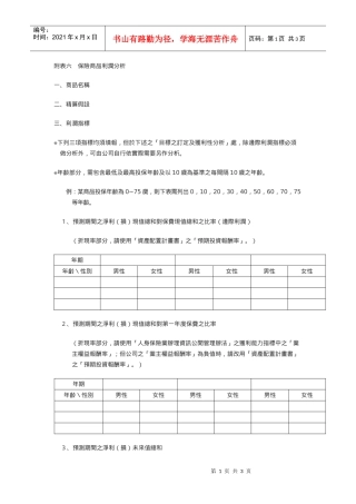 保险商品利润分析