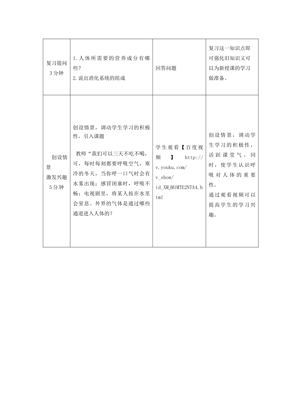 山东省滕州市大坞镇大坞中学七年级生物下册《人体与外界的气体交换》教案 济南版_第2页