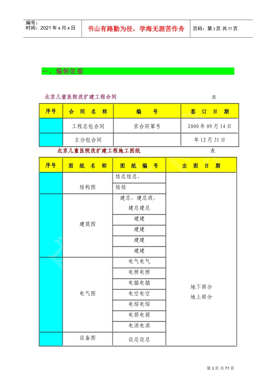 儿童医院门诊楼施工组织设计方案(DOC100页)_第3页