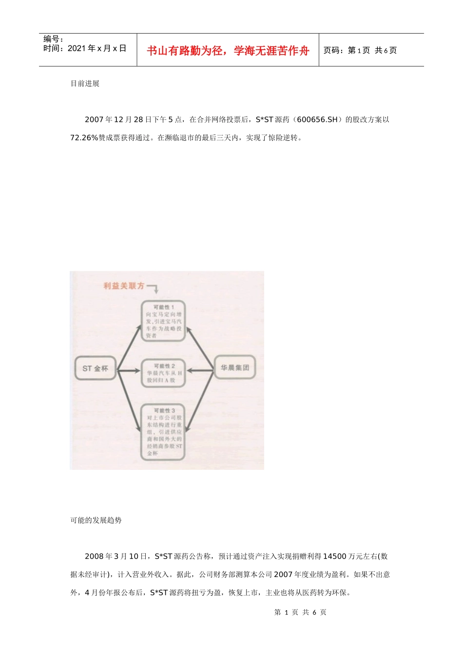 ST源药：过五关起死斩六将回生_第1页