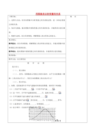 七年级数学下册《3.3 用图象表示的变量间关系（一）》教学设计 （新版）北师大版-（新版）北师大版初中七年级下册数学教案