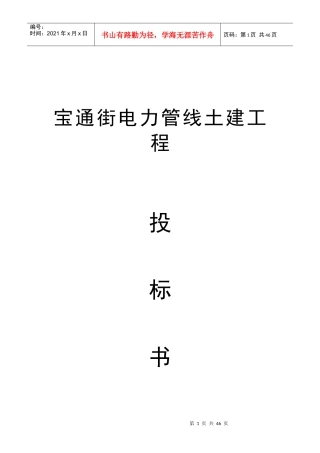 东风街电力管道工程