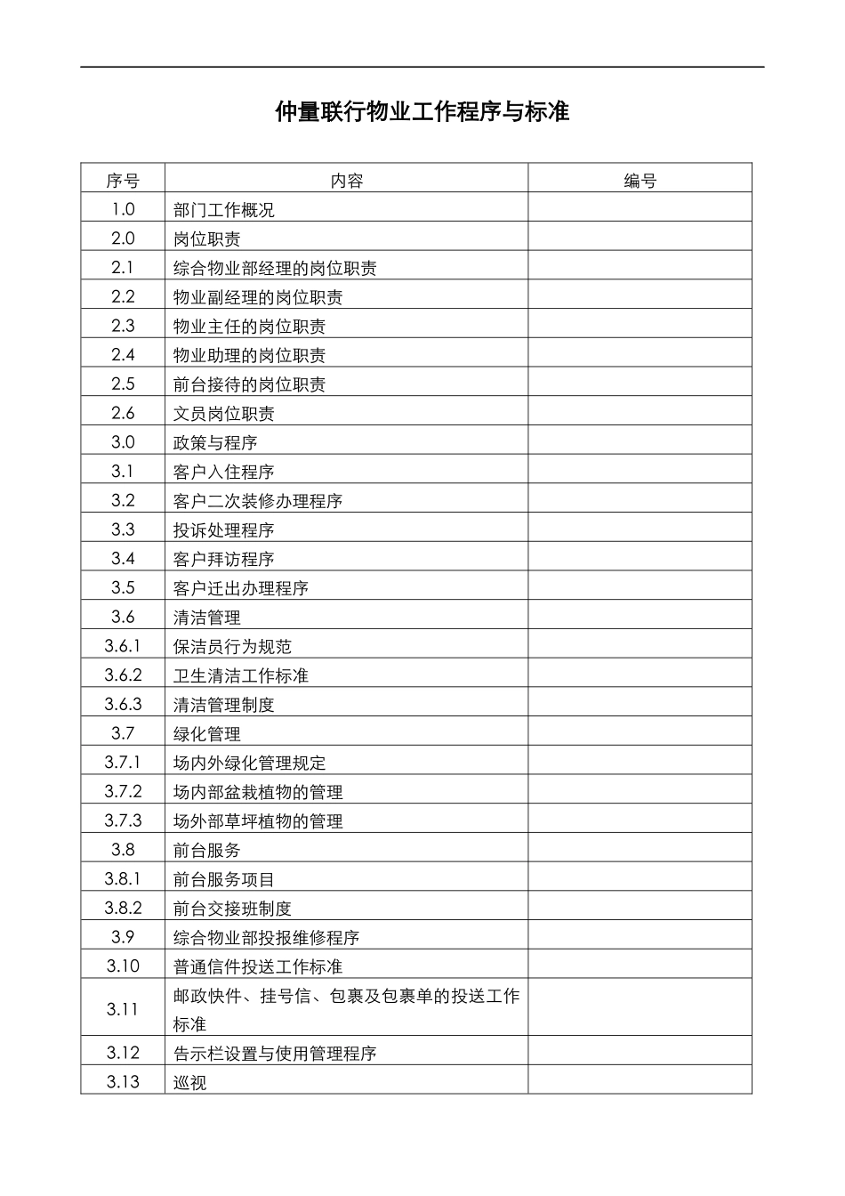 仲量联行物业工作程序与标准_第1页