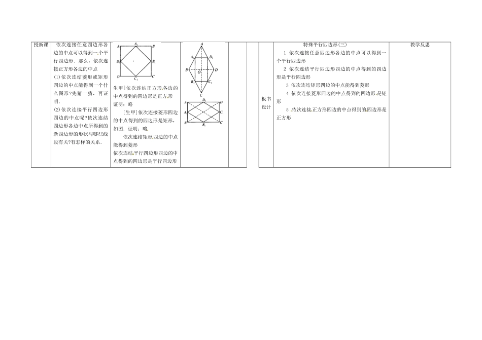 辽宁省凌海市九年级数学上册《3.2  特殊平行四边形》教案 人教新课标版_第2页