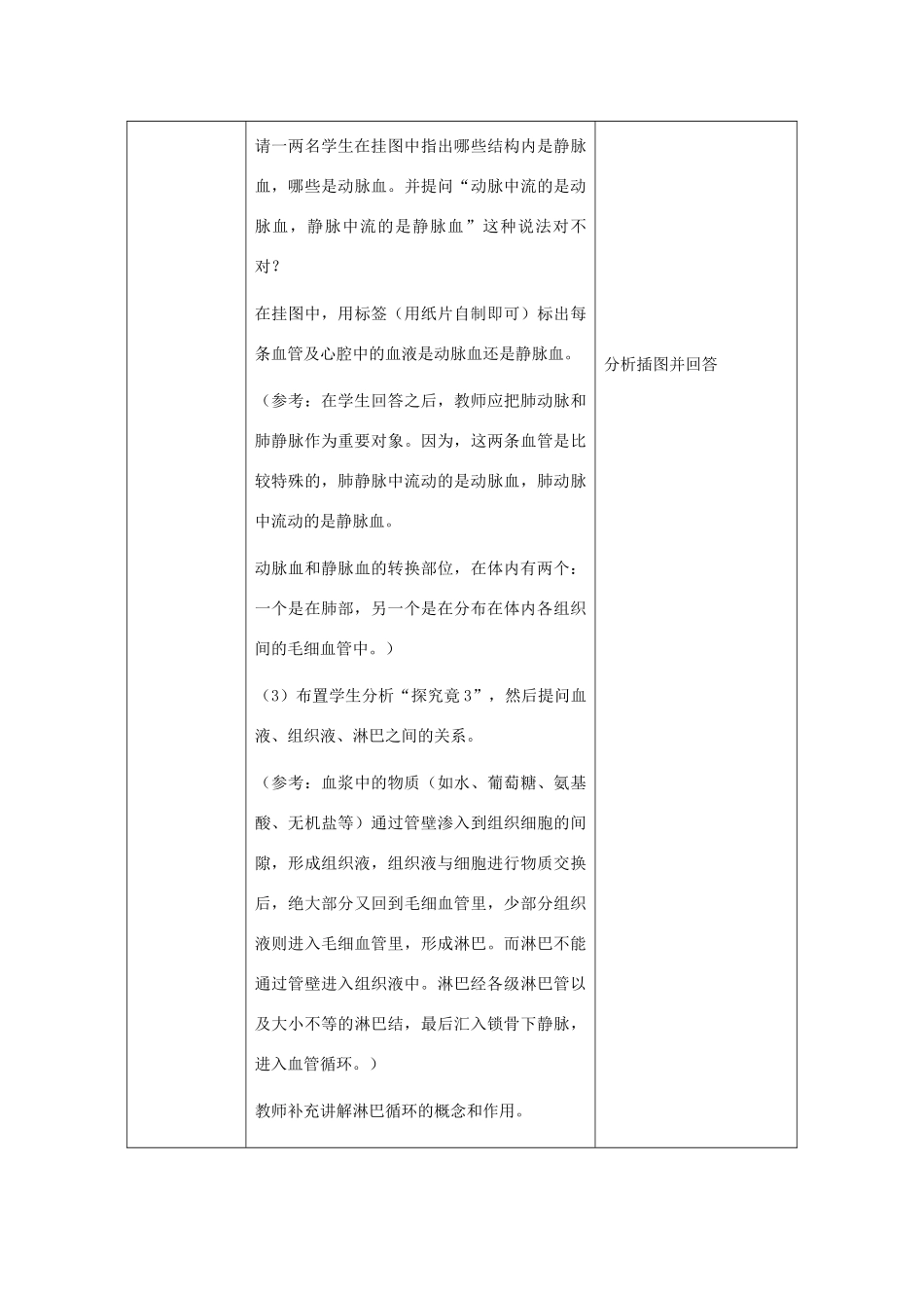 七年级生物下册 第三节 物质运输的路线教学设计 冀教版_第3页