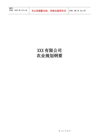 mm公司农业规划纲要