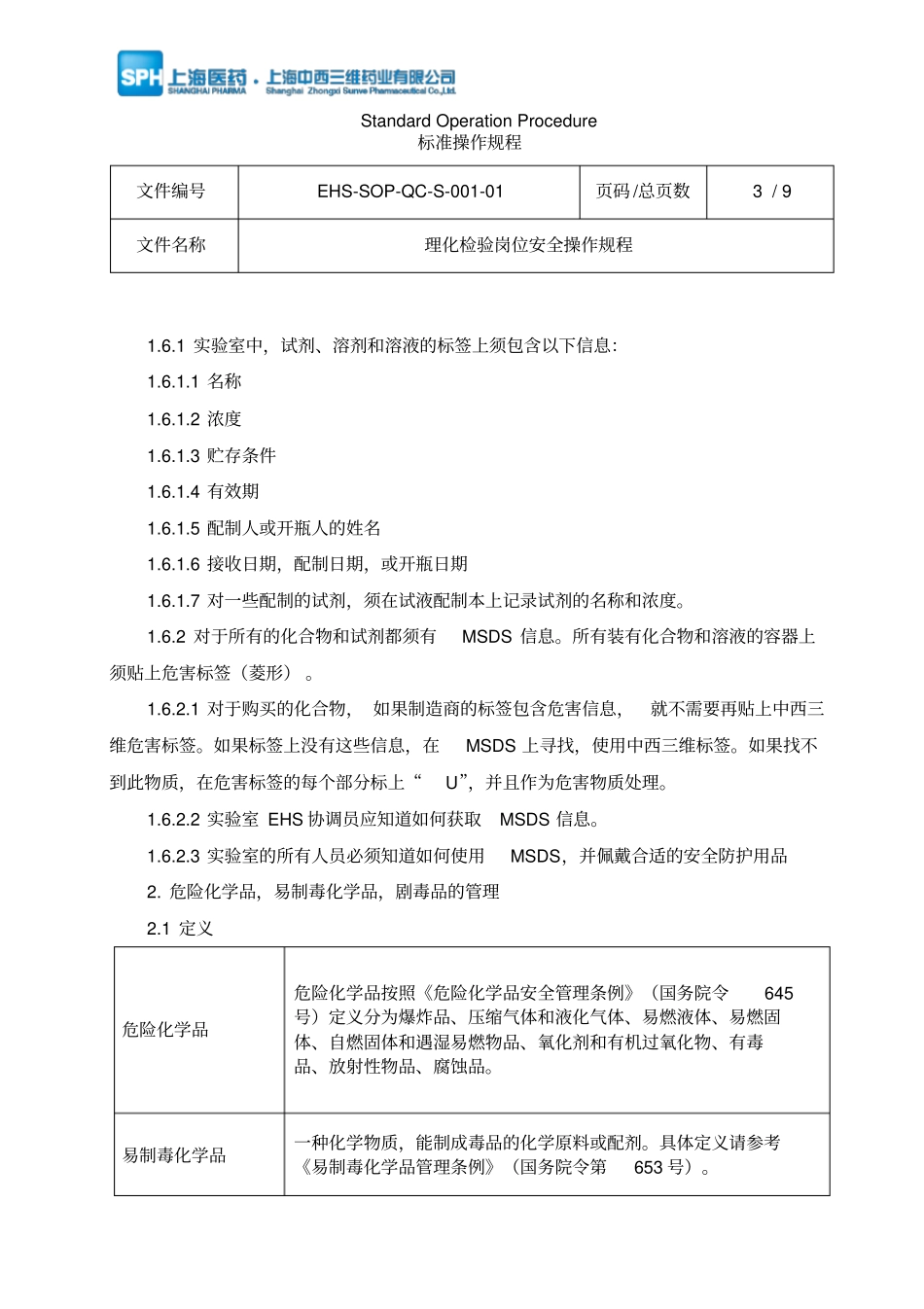 实验室理化检验岗位安全操作规程_第3页