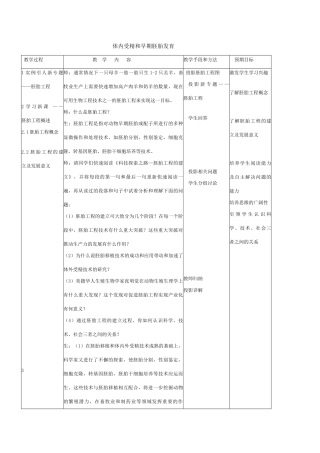 高中生物《体内受精和早期胚胎发育》教案2 新人教版选修3