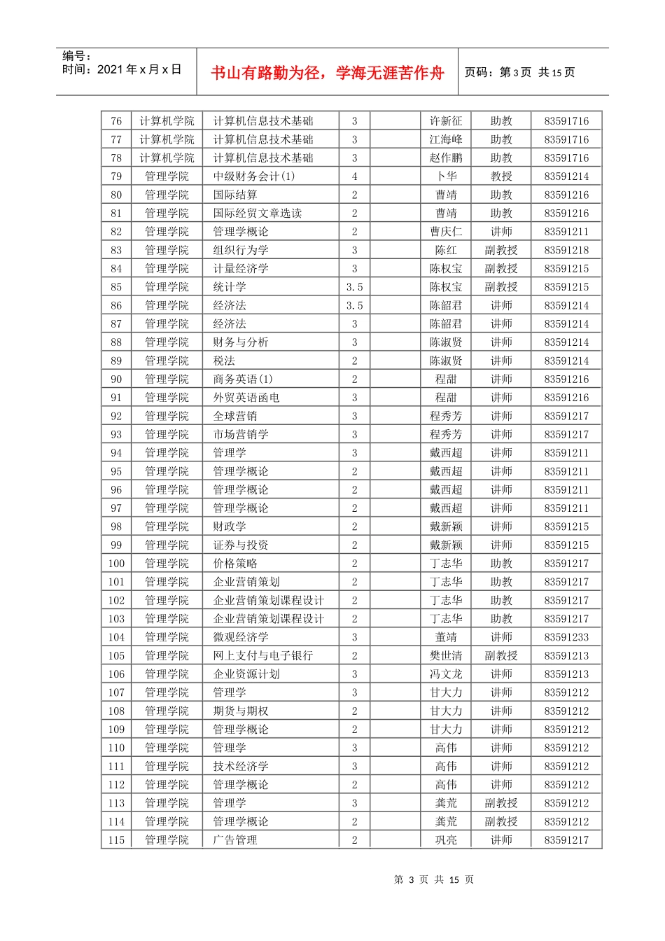中国矿业大学可开放的课程_第3页