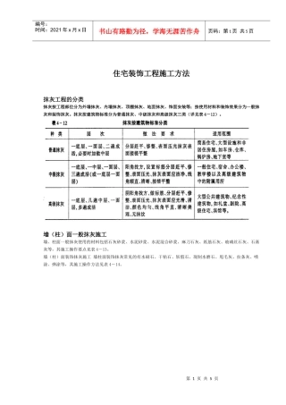 住宅装饰工程施工