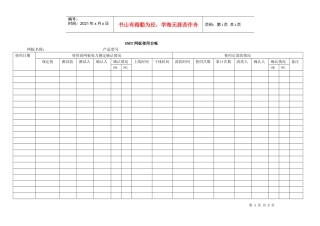 SMT网板使用台帐