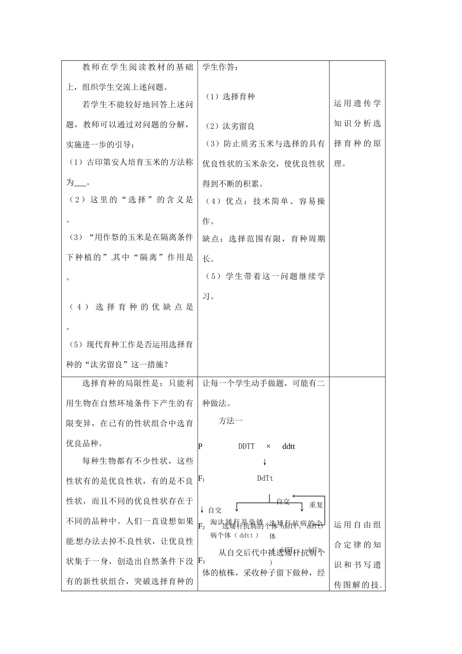 高中生物 6.1《杂交育种与诱变育种》教案（5） 新人教版必修2_第2页