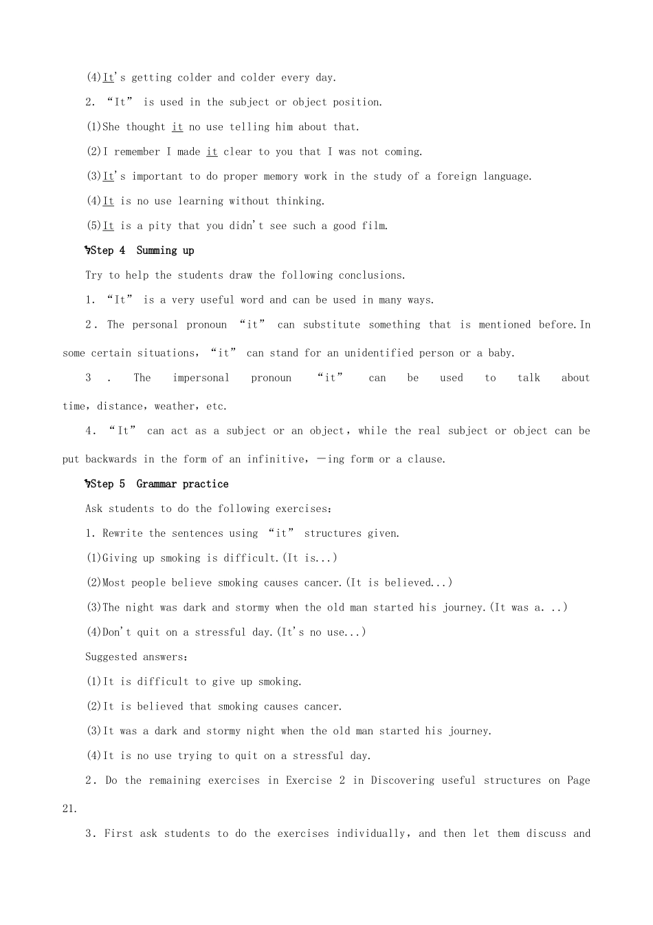 高中英语 Unit3 A healthy life Period 3优秀教案 新人教版选修6_第3页