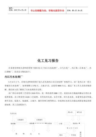 化工见习报告范本