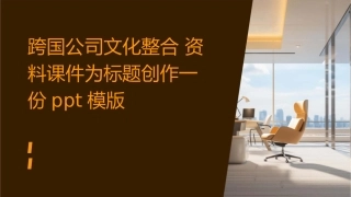 跨国公司文化整合资料课件