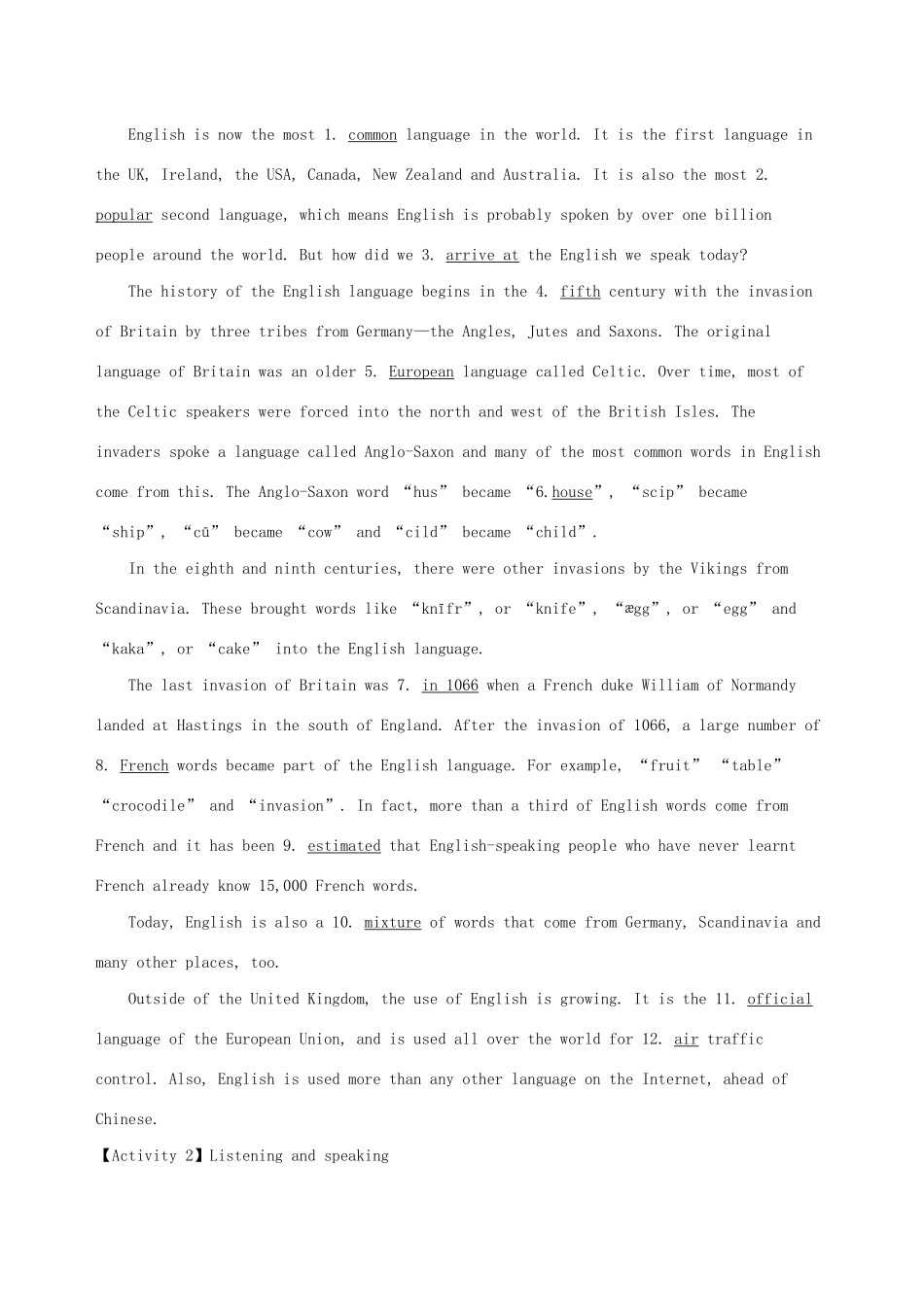 （3年高考2年模拟）版新教材高考英语 Unit 2 Exploring English Section Ⅰ Video  Listening and speaking讲义 外研版必修第一册-外研版高三第一册英语教案_第3页