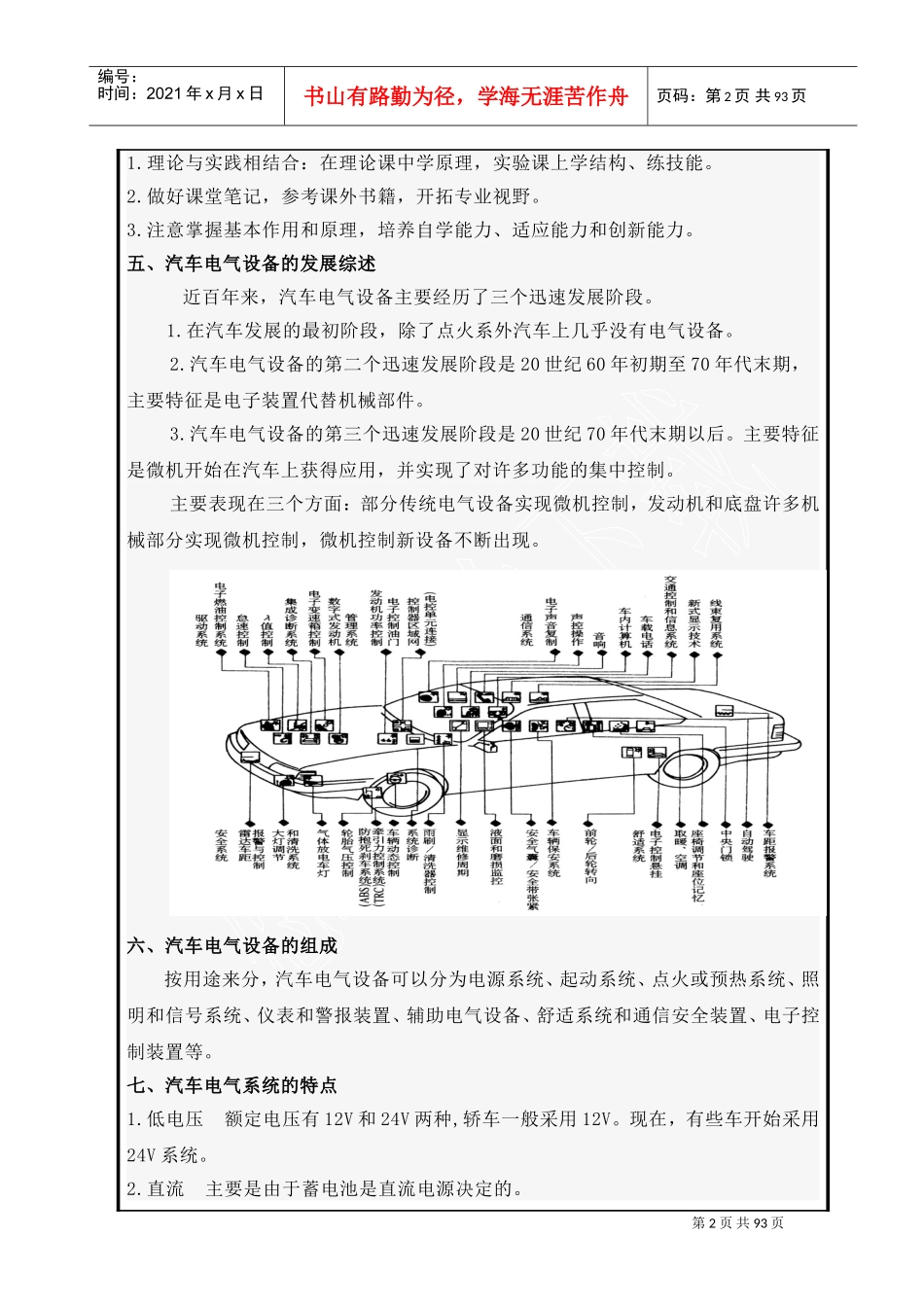 《汽车电器》教案(DOC91页)_第2页