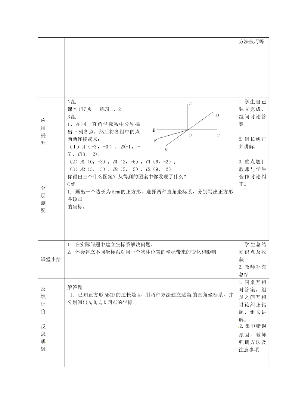 七年级数学下册 14.3 直角坐标系中的几何图形教案2 （新版）青岛版-（新版）青岛版初中七年级下册数学教案_第3页